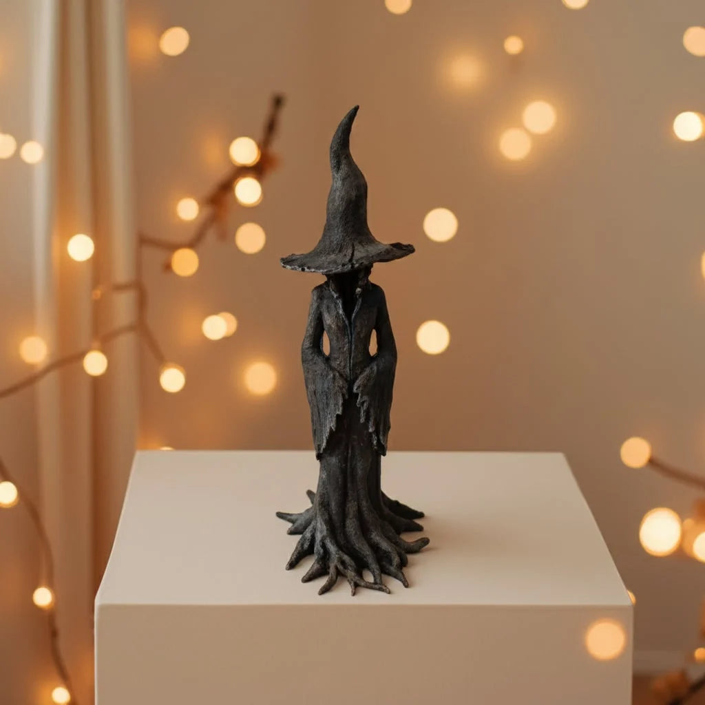 Witch Figurine Child Friendly Molded Detail Weighted Base
