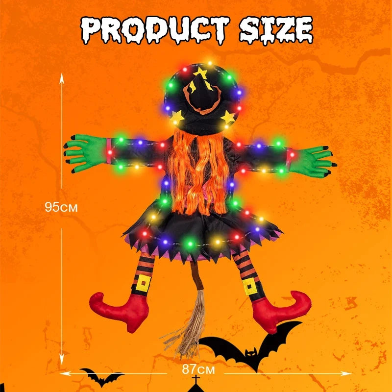 Witch Figurine Multicolored LED Weather-Resistant