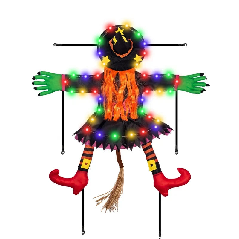 Witch Figurine Multicolored LED Weather-Resistant