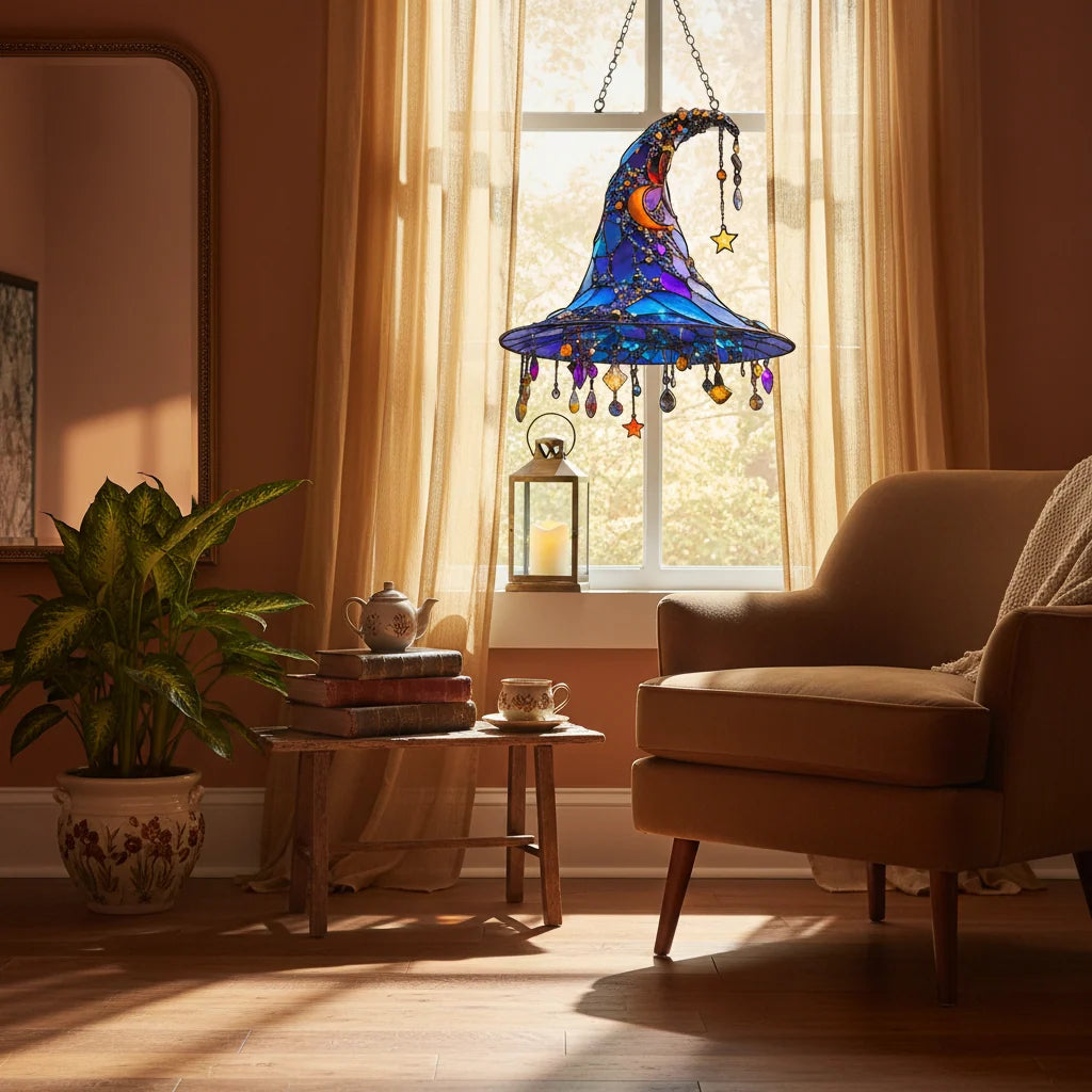 Witch Hat Decor Stable Flat Base Blue Or Black