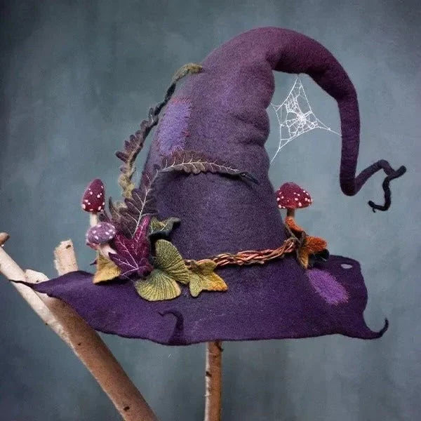 Witch Hat Handcrafted Merino Wool Adjustable Fit
