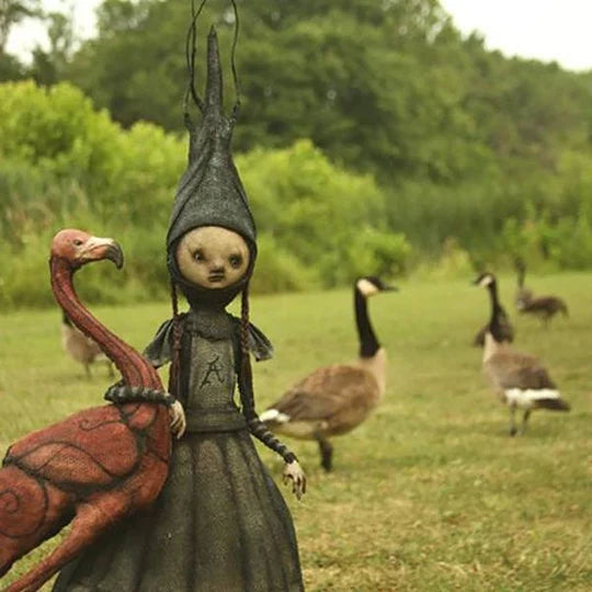 Witch Sculpture Dark Art Tabletop