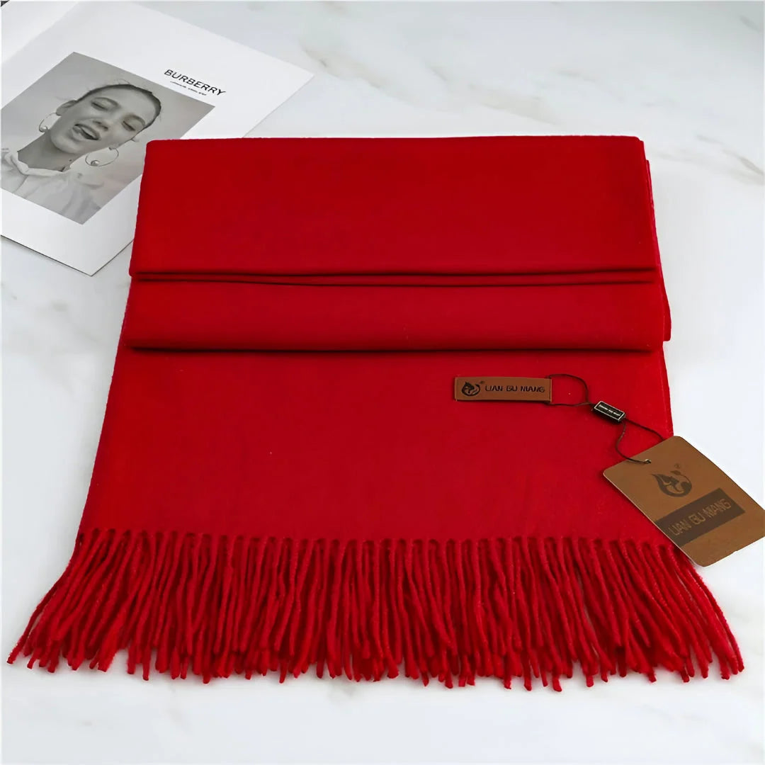 Women's Cashmere Scarf Soft Warmth With Fringe