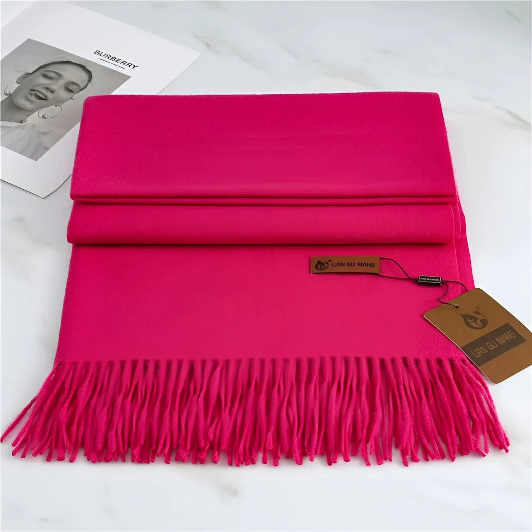 Women's Cashmere Scarf Soft Warmth With Fringe