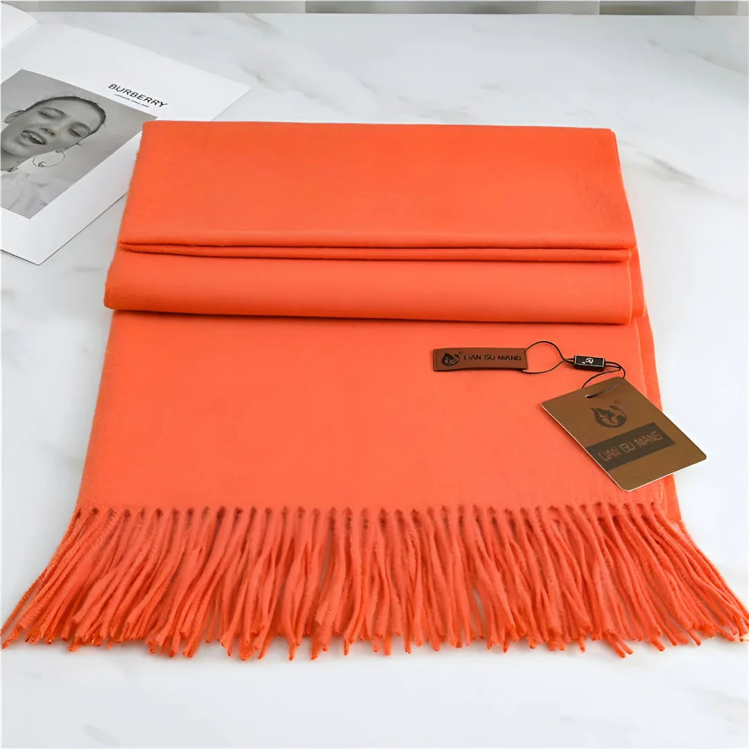 Women's Cashmere Scarf Soft Warmth With Fringe