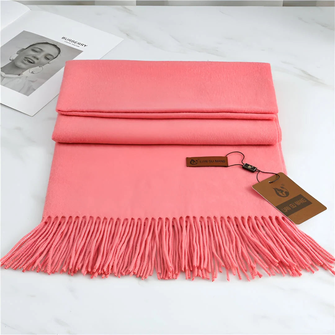 Women's Cashmere Scarf Soft Warmth With Fringe