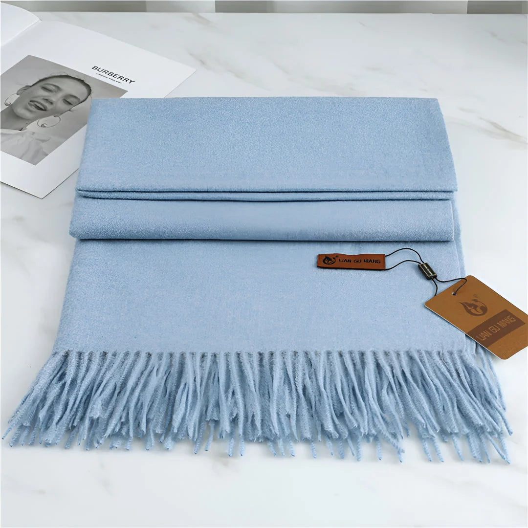 Women's Cashmere Scarf Soft Warmth With Fringe