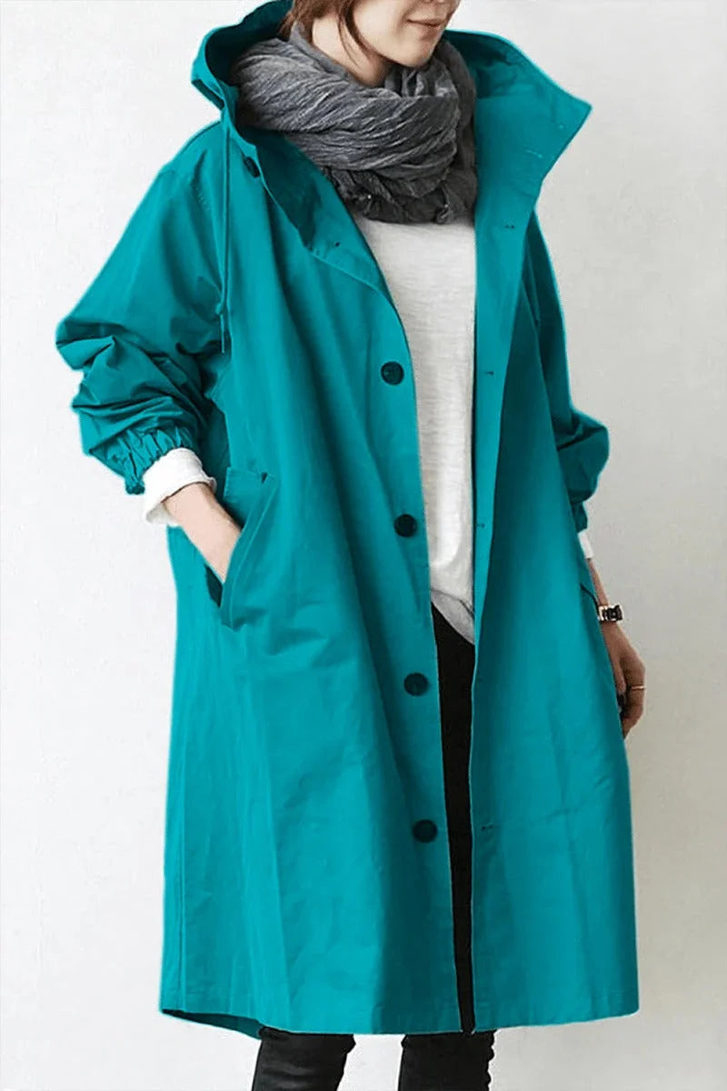 Women's Coat Stretch Knit Waist-Shaping Machine Washable