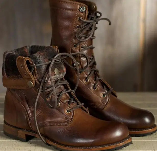 Women's Leather Boots Flexible Outsole Breathable Lining
