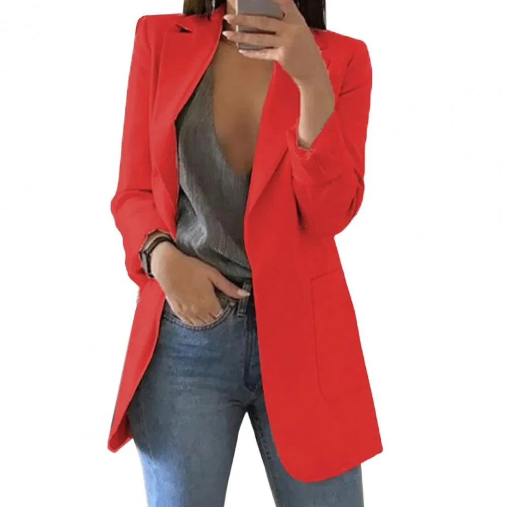 Women's Long Blazer Longline Regular Fit Sizes S-5XL