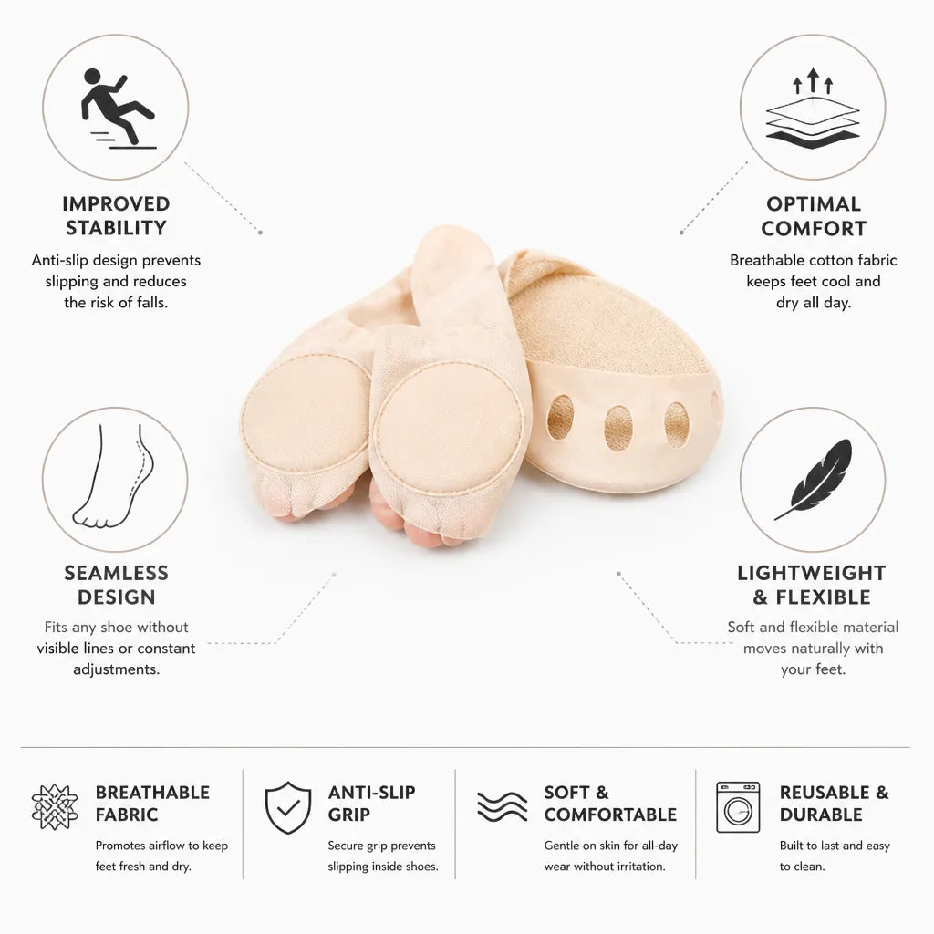 Women's No-Show Socks Non-Slip & Seamless Breathable