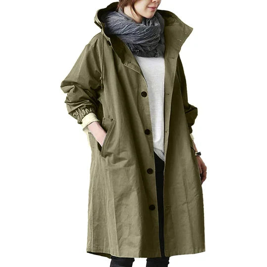 Women's Raincoat Waterproof Lightweight Hooded