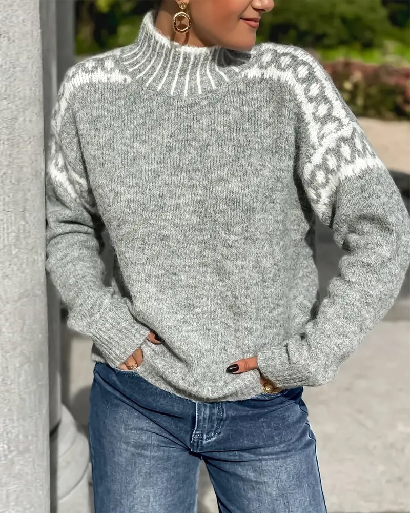 Women's Sweater Thick Waffle Knit Brushed Interior for Cozy Warmth