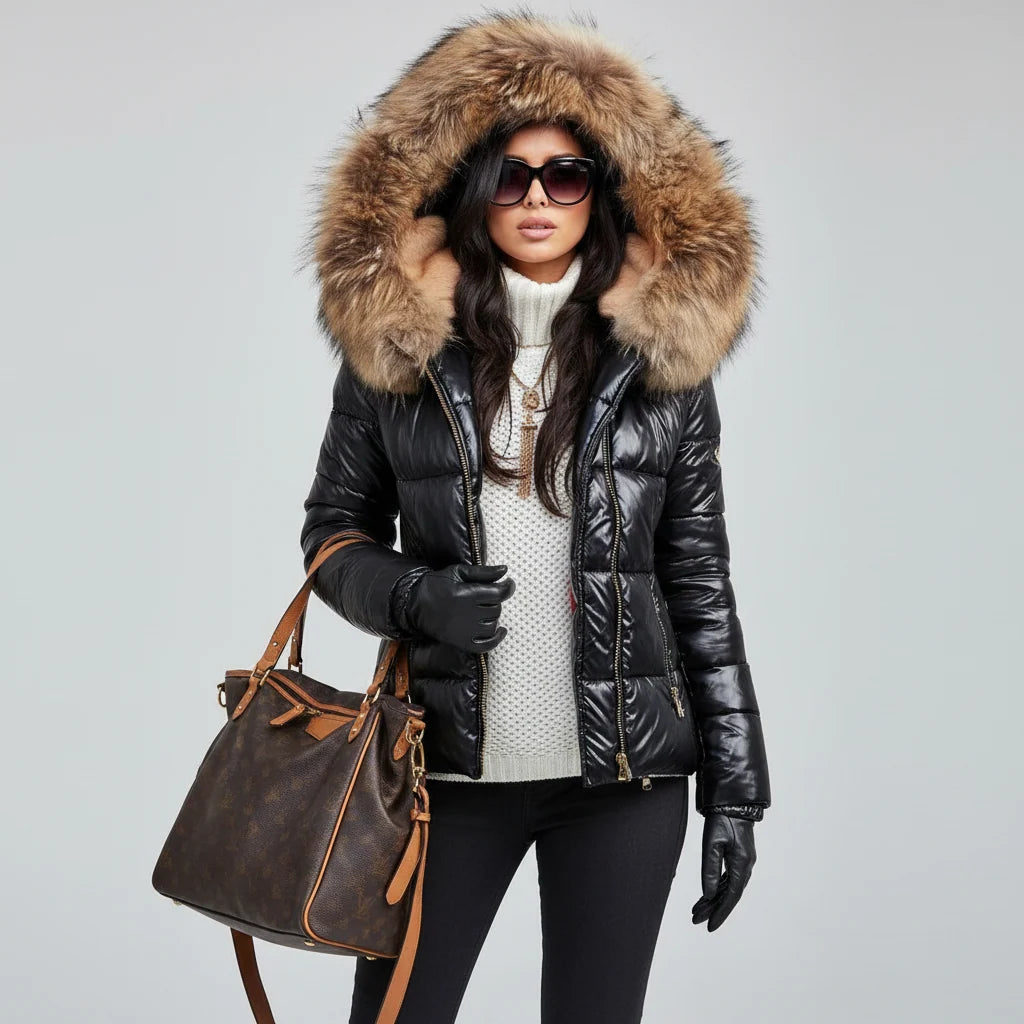 Women's Winter Parka Thick Padded Wind & Water Resistant Hooded Jacket