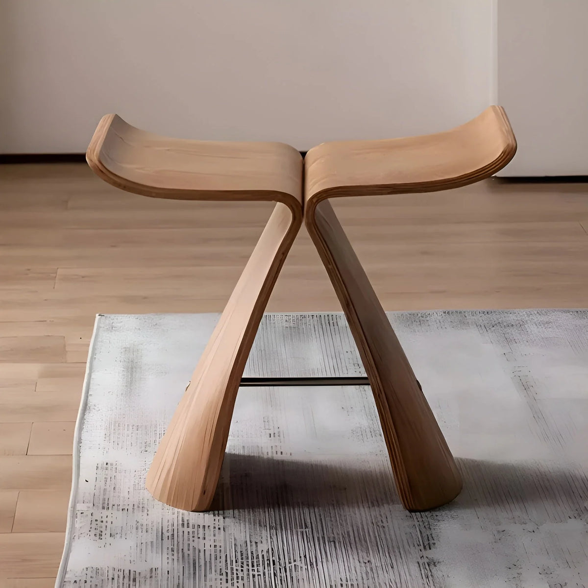 Wooden Bench Handmade Solid Paulownia Lightweight