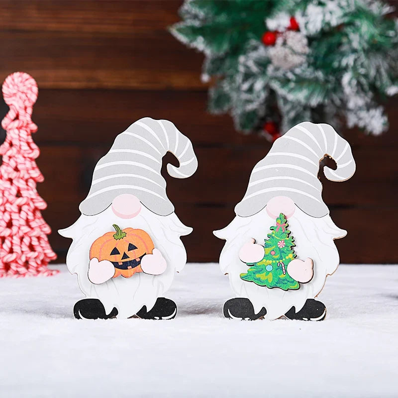 Wooden Decorative Figures Handcrafted Eco-Friendly Seasonal Motifs