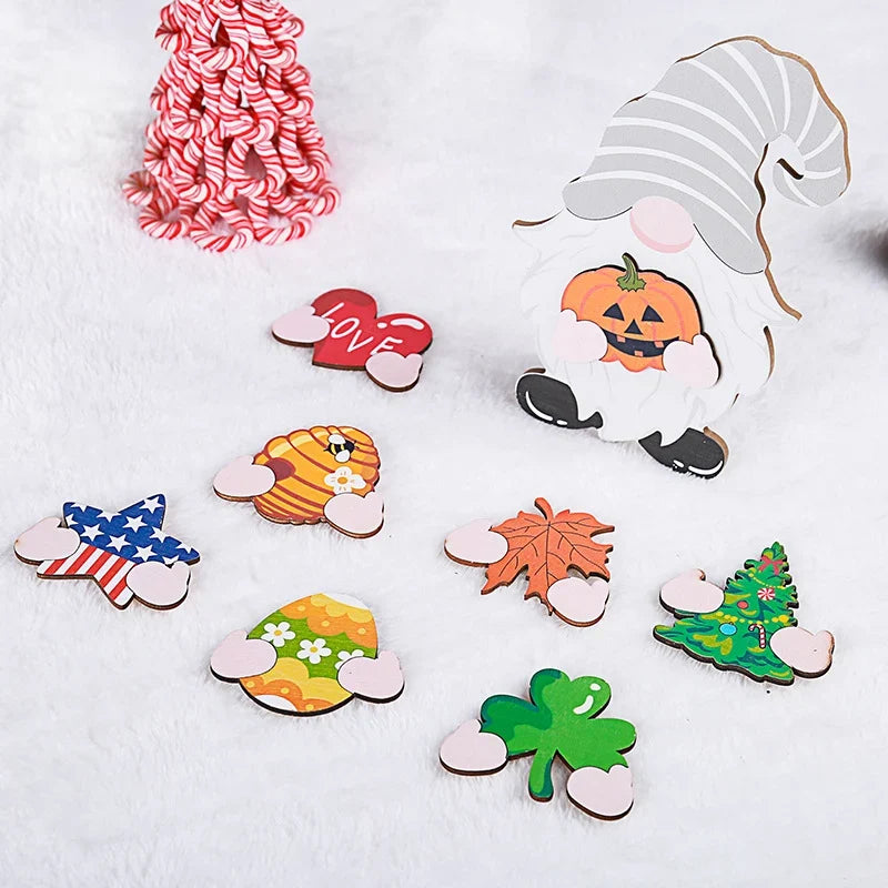 Wooden Decorative Figures Handcrafted Eco-Friendly Seasonal Motifs