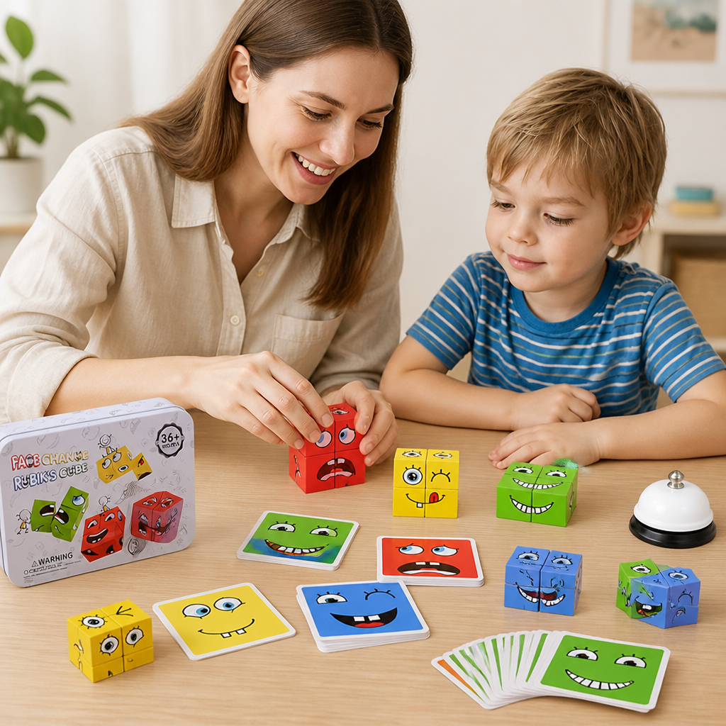 Wooden Non-Toxic Shape Matching Puzzle (16 Blocks & 64 Cards)