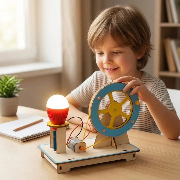 Wooden STEM Building Kit Working Mechanical Model, Hands-On Learning
