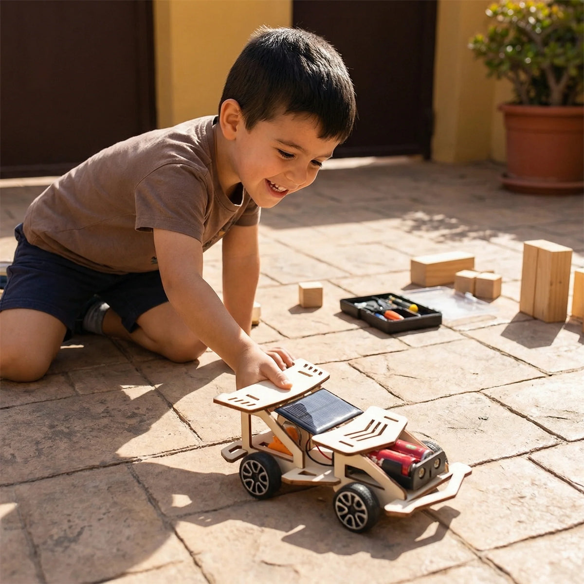 Wooden STEM Building Kit Working Mechanical Model, Hands-On Learning