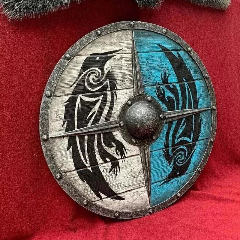 Wooden Shield 12-Inch Battleworn Finish