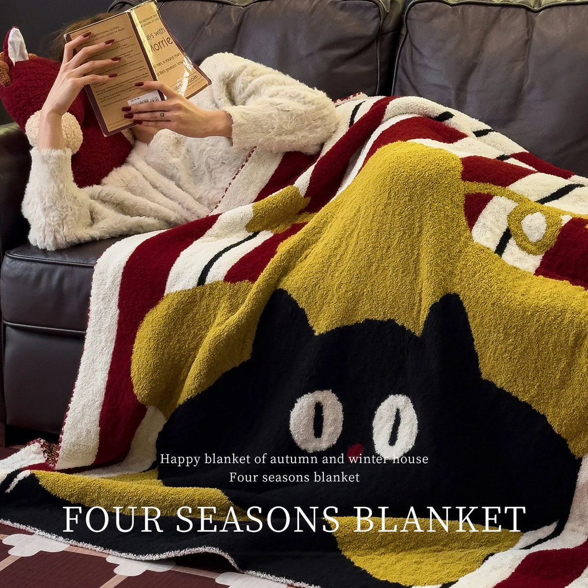 Wool Blanket Lightweight Fluffy Finish Cartoon Designs
