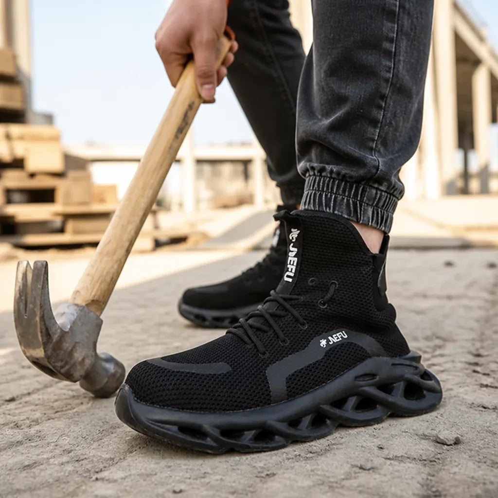 Work Boots Steel Toe & Kevlar Puncture-Resistant Slip-Resistant Sole