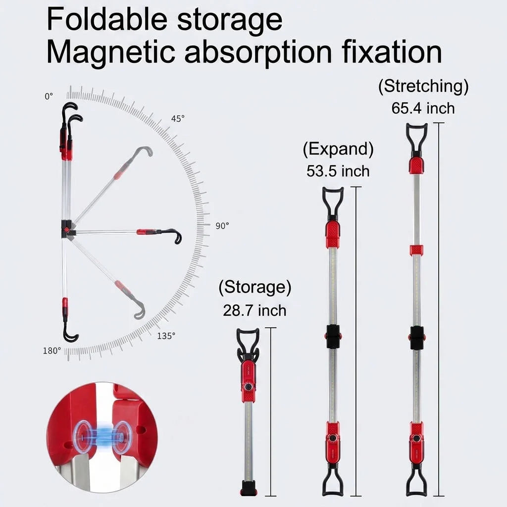 Work Light Telescopic Rotating Head & Magnetic Base