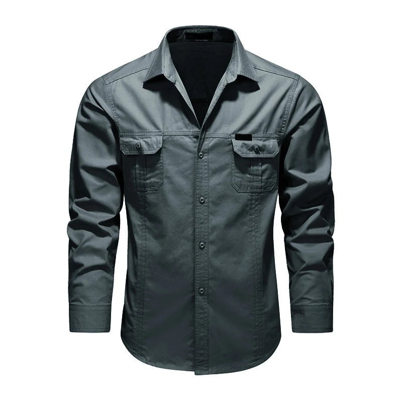 Work Shirt Cotton-Rich Canvas Reinforced Shoulders Chest Pockets