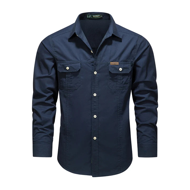 Work Shirt Cotton-Rich Canvas Reinforced Shoulders Chest Pockets