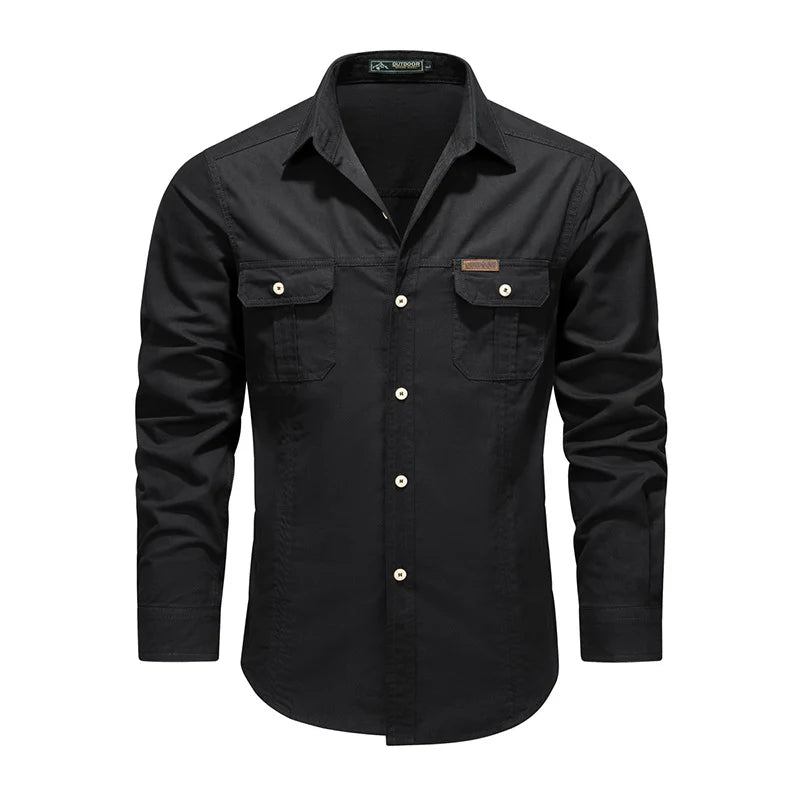 Work Shirt Cotton-Rich Canvas Reinforced Shoulders Chest Pockets