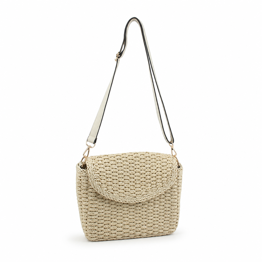 Woven Dual-Carry Handbag (Removable Strap)