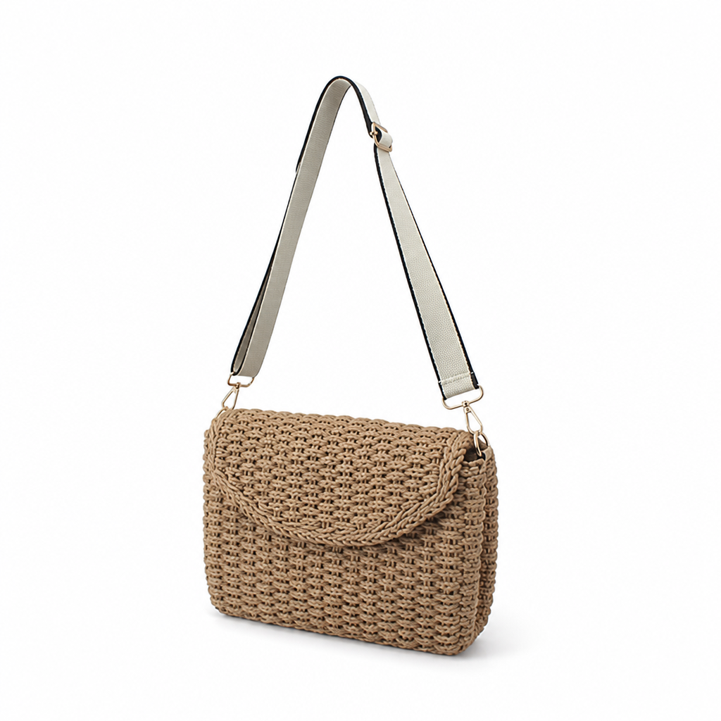 Woven Dual-Carry Handbag (Removable Strap)