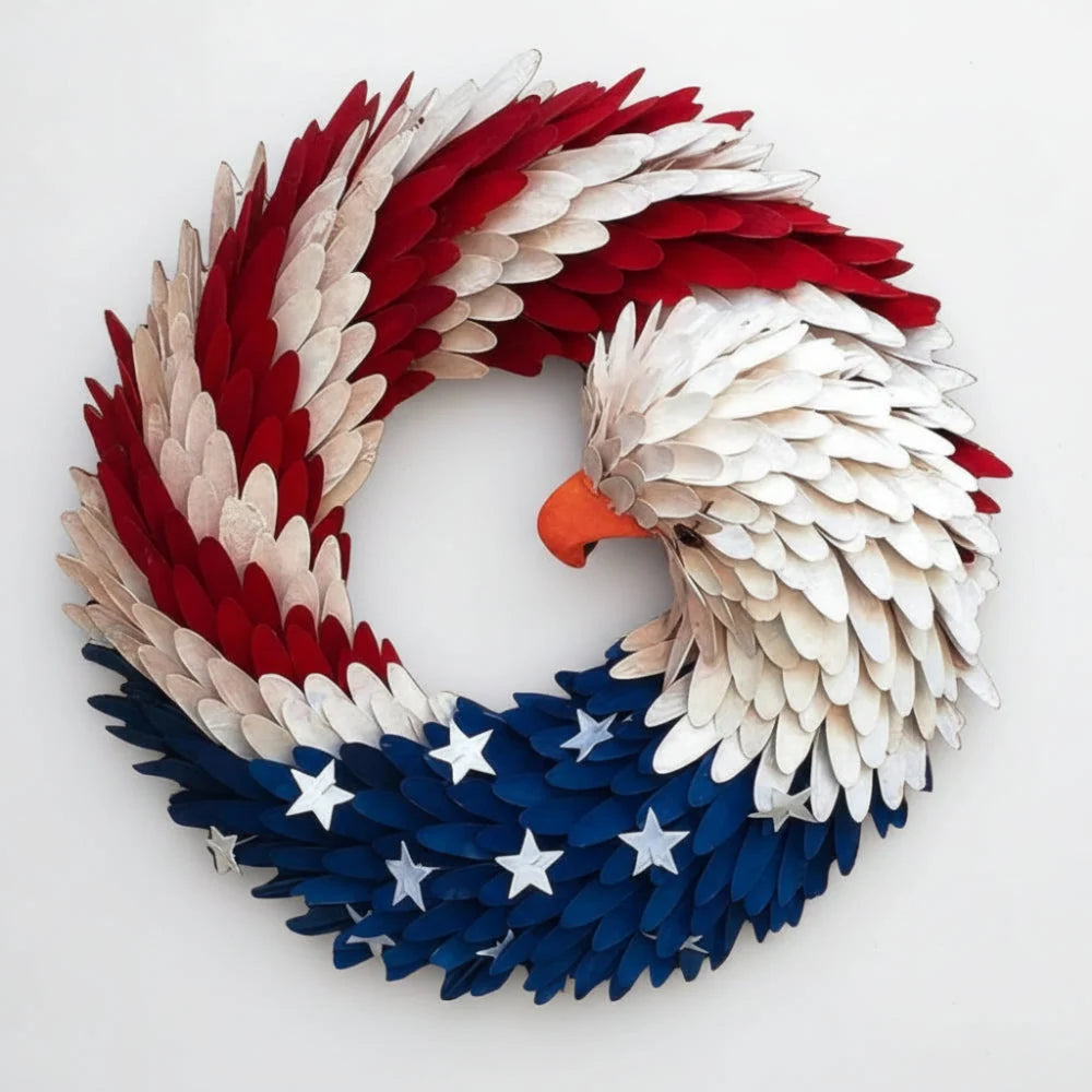 Wreath 3D Eagle Boxwood Weather-Resistant
