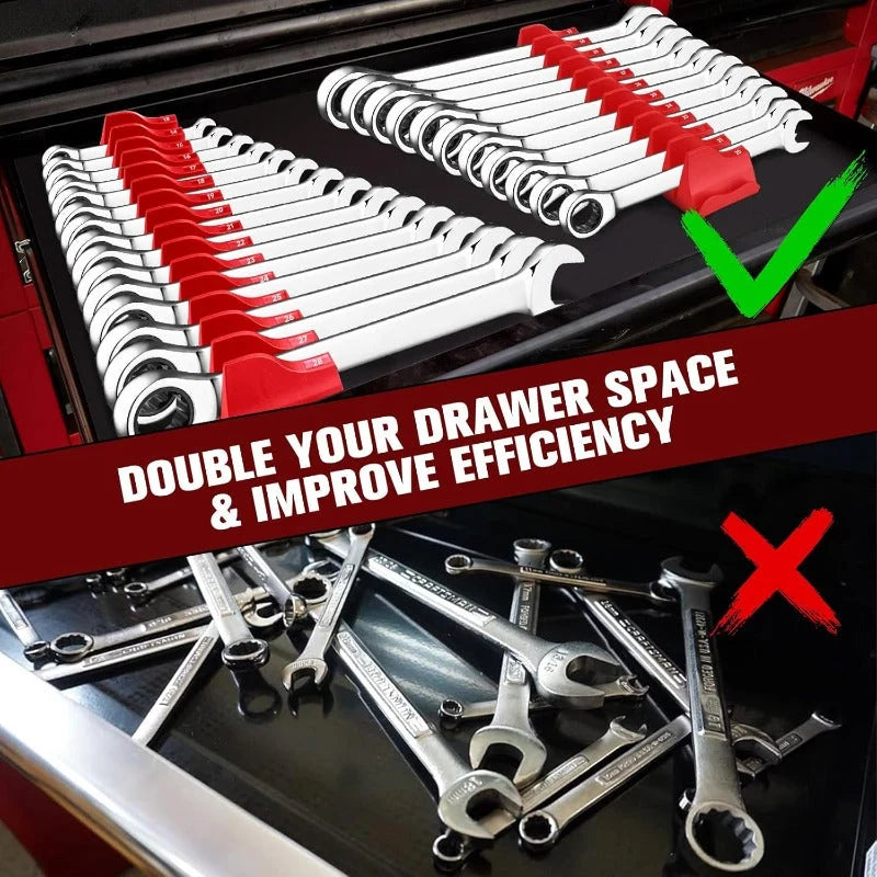 Wrench Organizer Magnetic Base Interlocking Modular Design