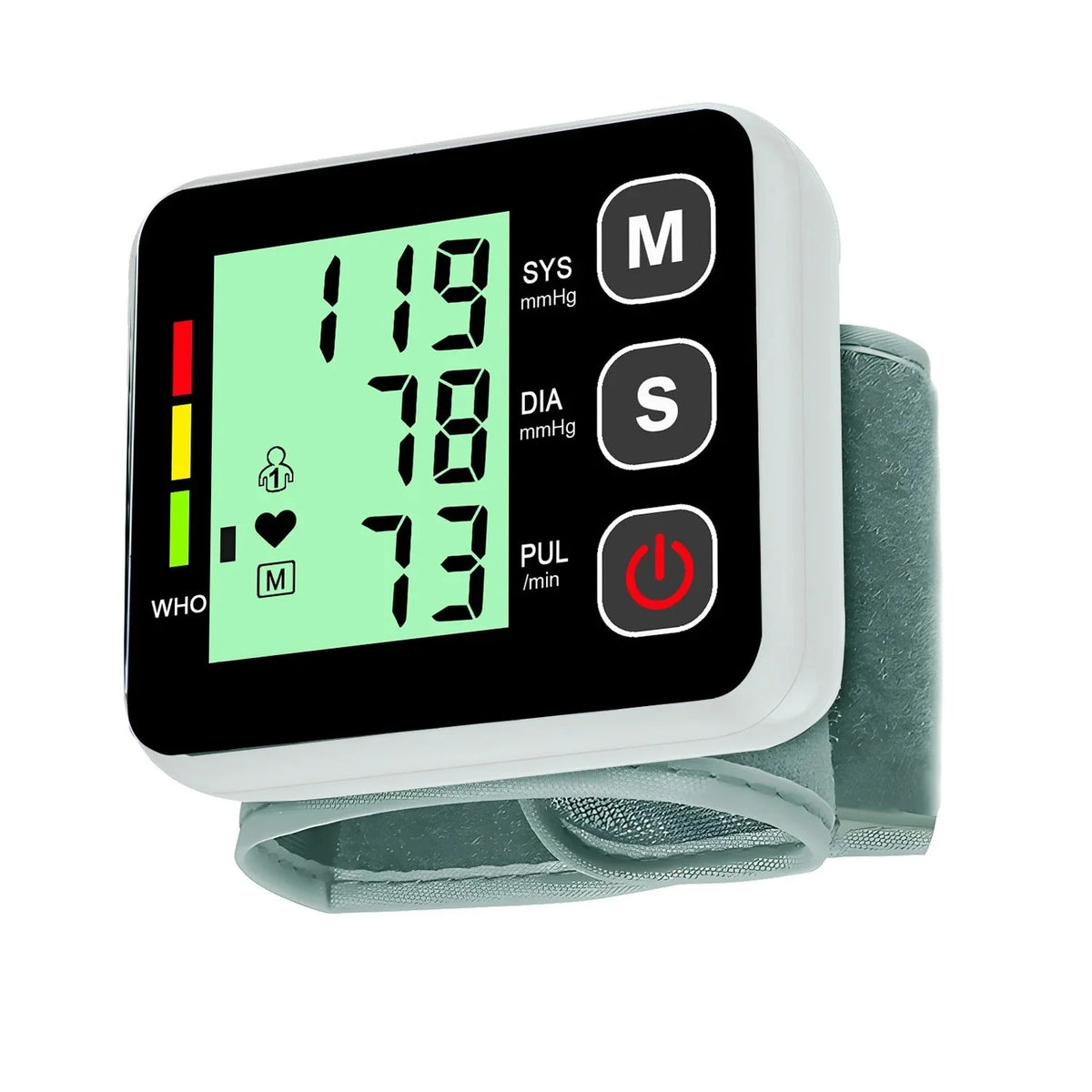 Wrist Blood Pressure Monitor Automatic Cuff Inflation 60-Reading Memory