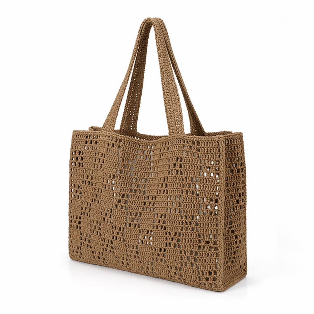 XXL Handwoven Macrame Beach Tote (Long Straps)