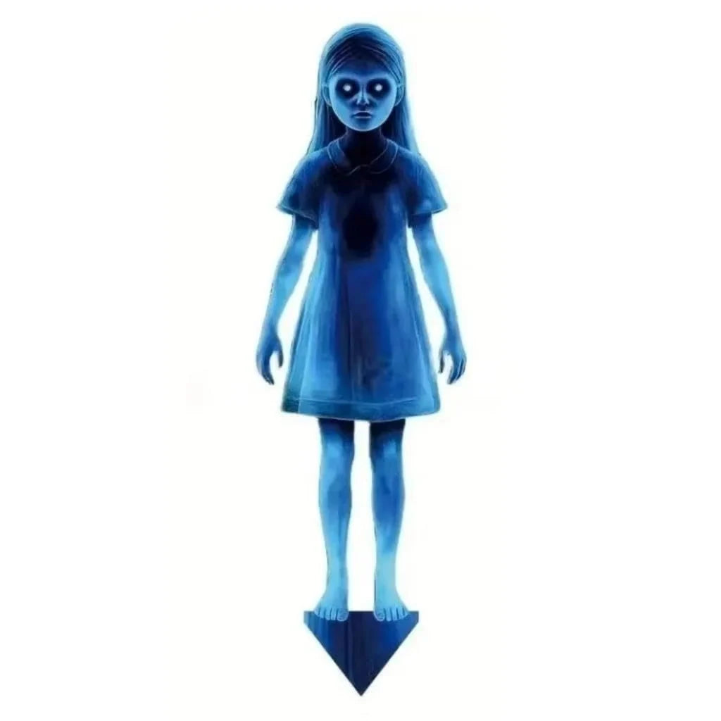 Yard Stakes Lighted Ghost Weather-Resistant Iron