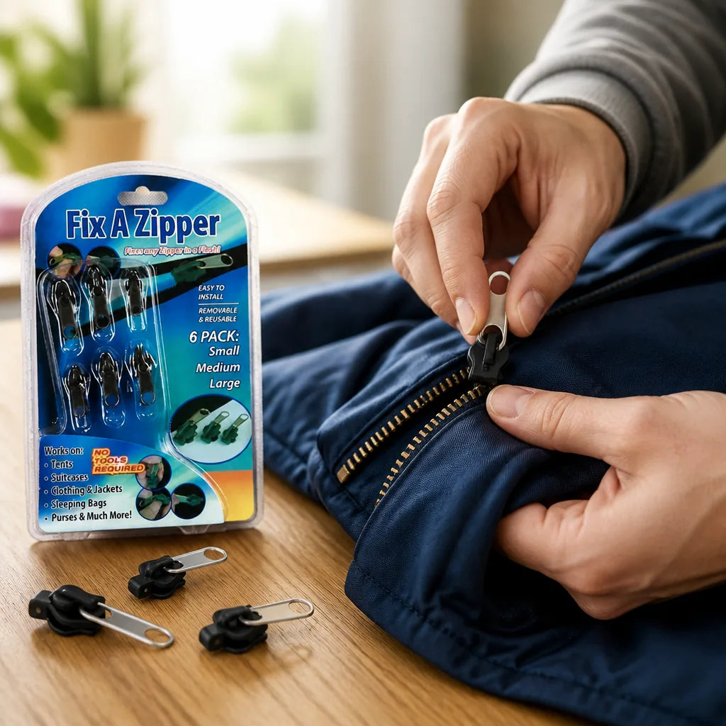 Zipper Repair Kit Reusable Quick Fix 12 Piece