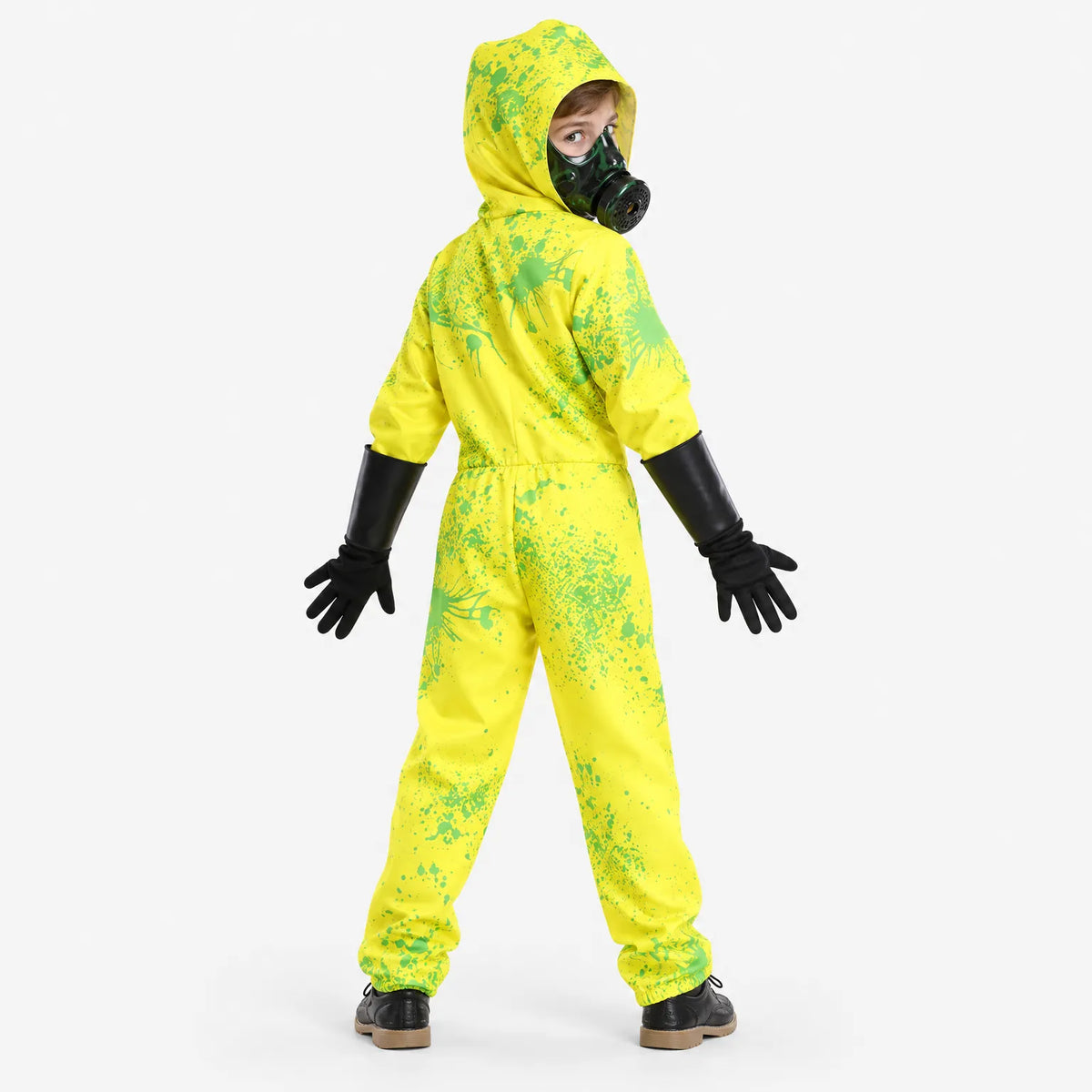 Zombie Costume Set Biohazard Jumpsuit Mask & Gloves