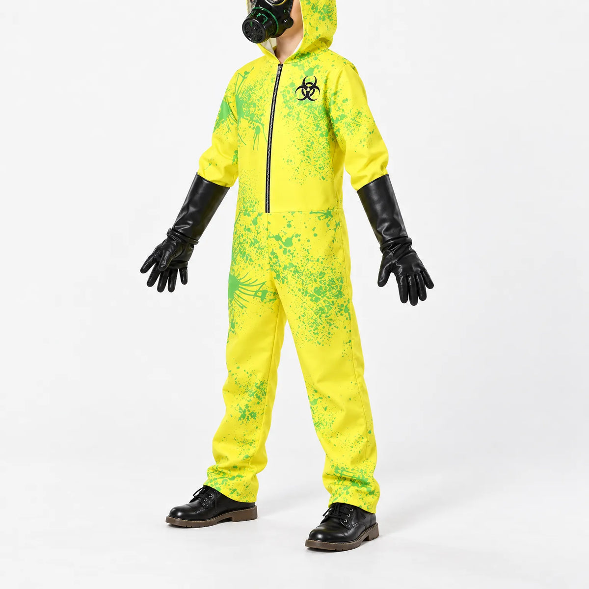 Zombie Costume Set Biohazard Jumpsuit Mask & Gloves