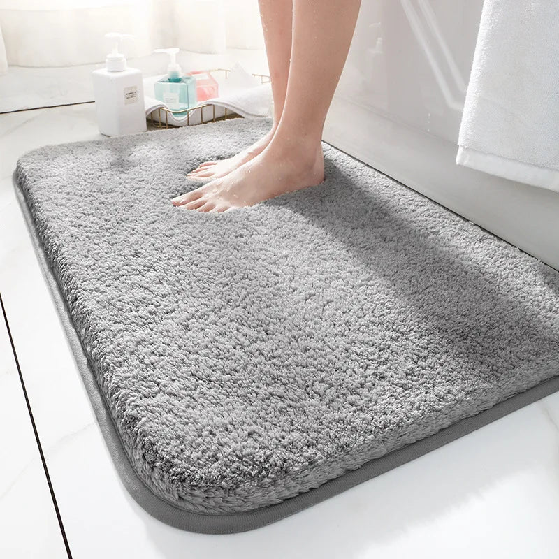 Serene Touch Plush Bathroom Mat - Soft, Absorbent, Non-Slip