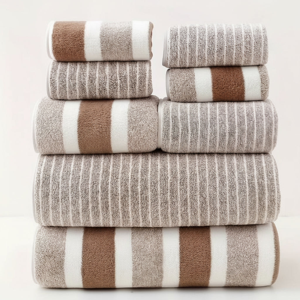 SerenityWrap - 8-Piece Ultra-Soft Microfiber Towel Collection