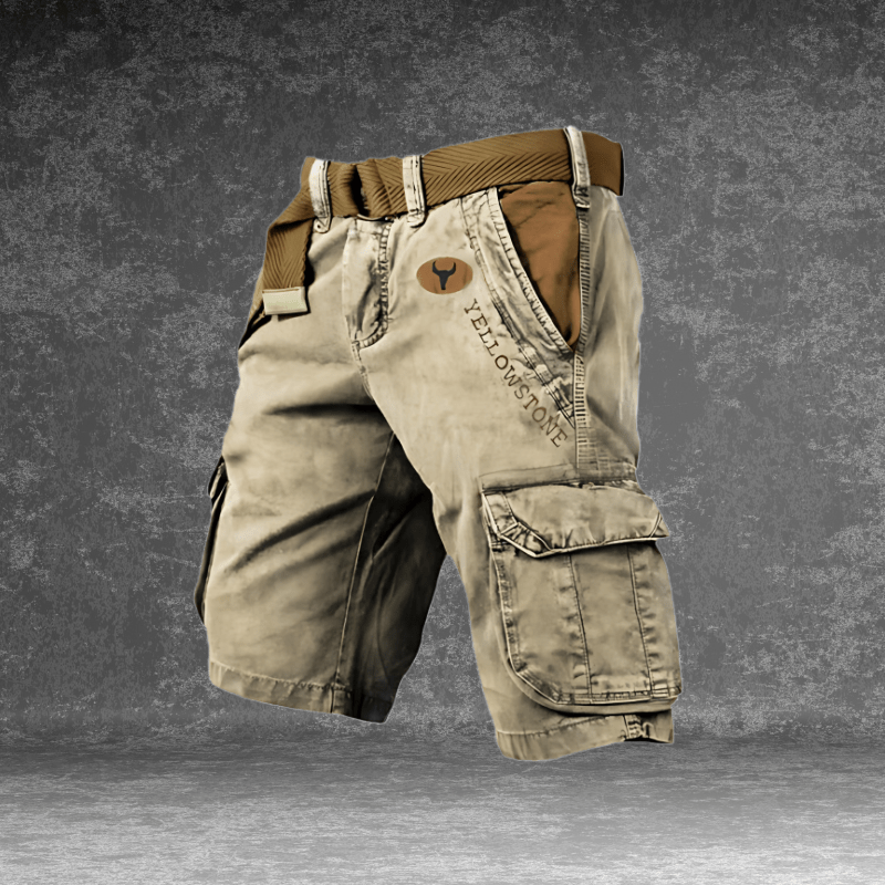 Lightweight Men's Cargo Shorts with Multiple Pockets for Casual Use