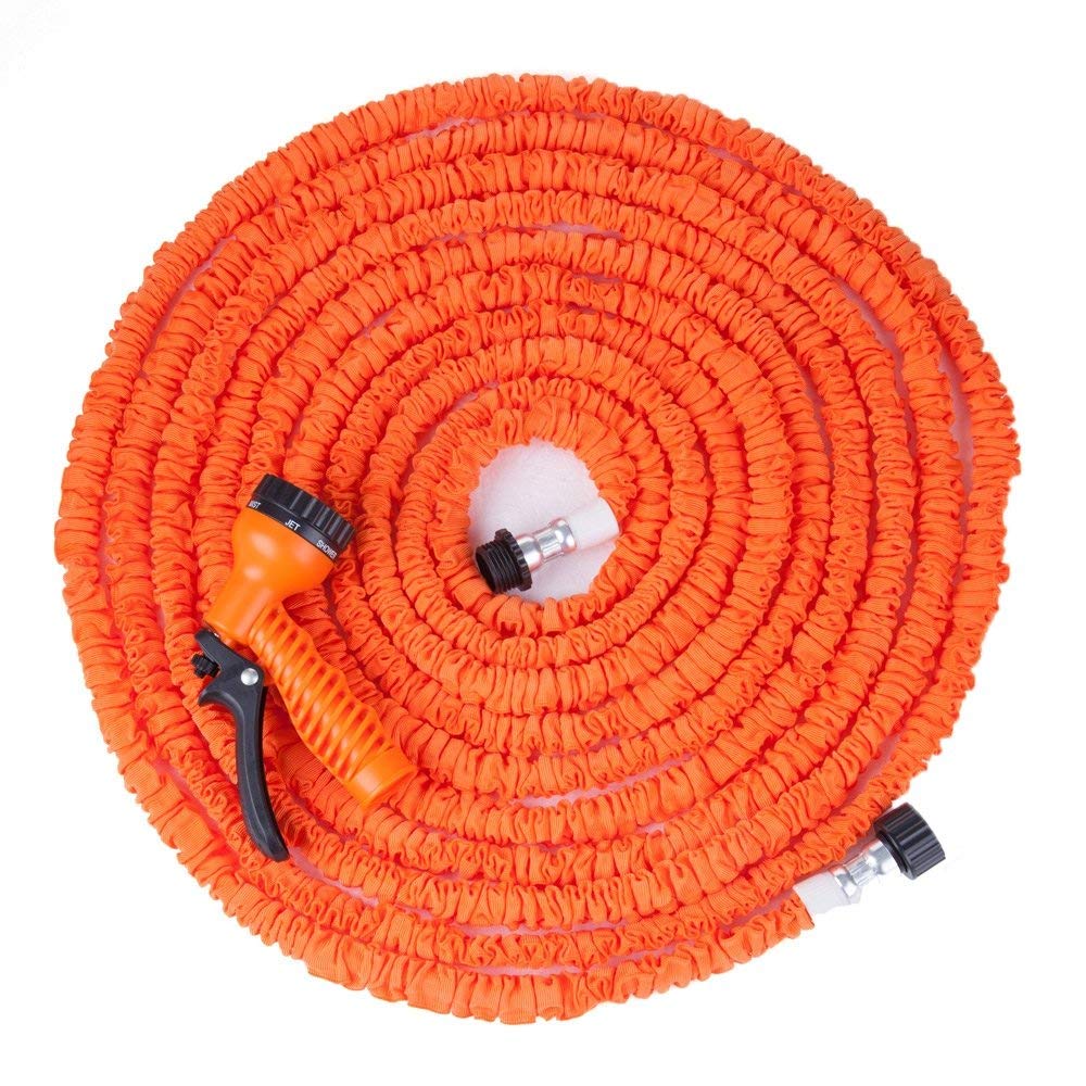 Expandable Garden Hose with Spray Nozzle – Stretches 3 Times