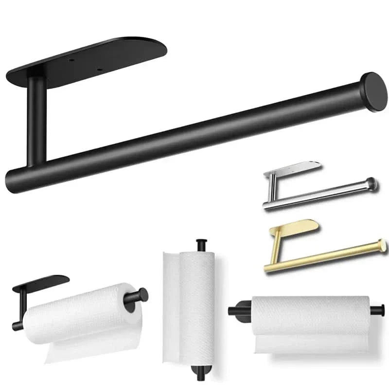 Stainless Steel Wall-Mounted Paper Towel Holder for Kitchen and Bath