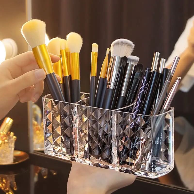 Diamond Patterned Bathroom Storage Cabinet for Cosmetics and Essentials