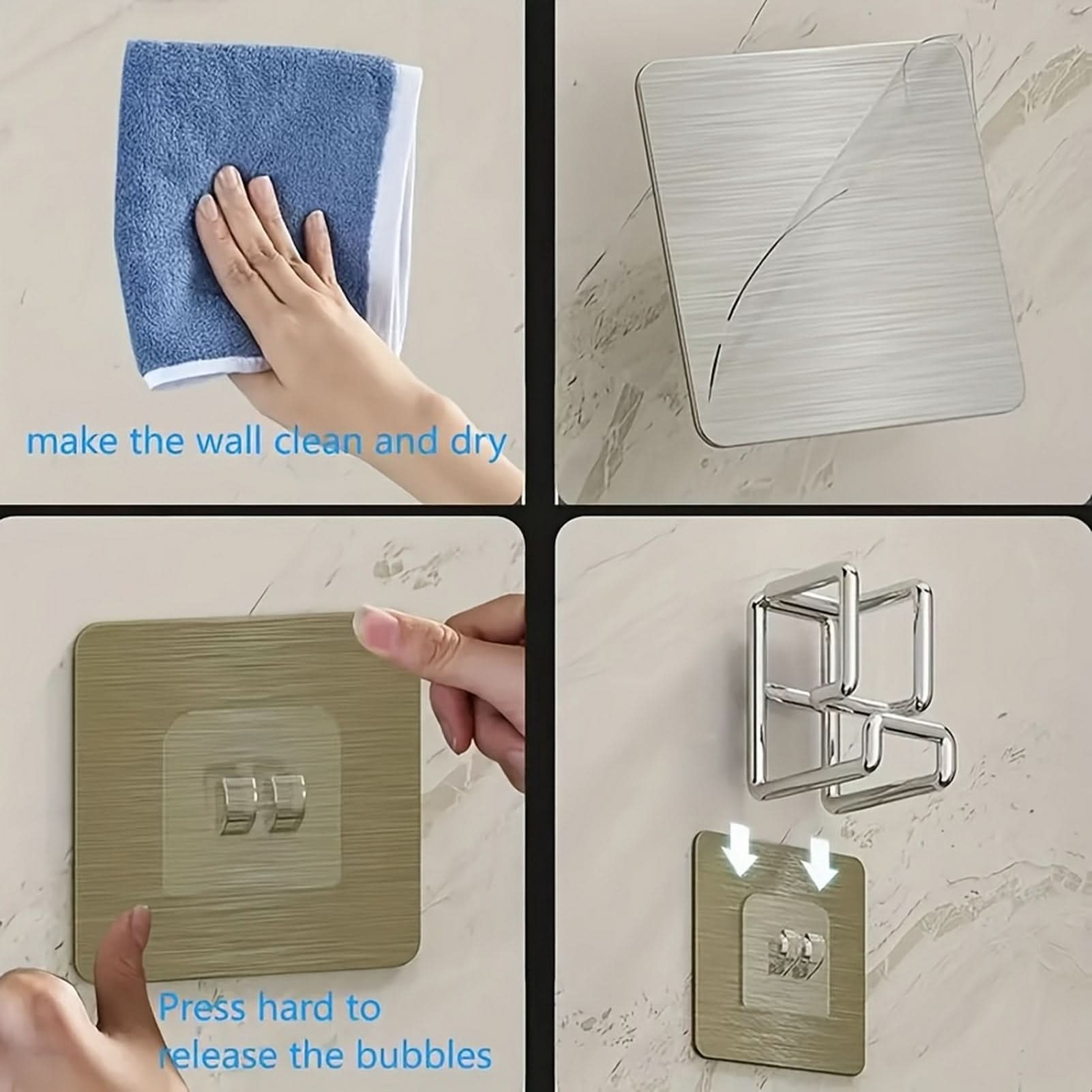 Stainless Steel Wall Hook – Punch-free Solution for Towel and Basin Storage