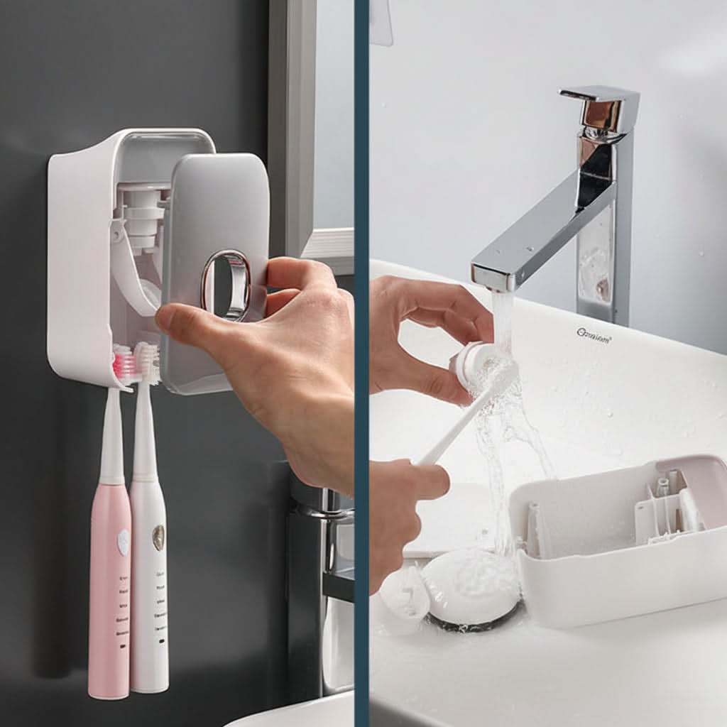 Manual Toothpaste Dispenser for a Tidy Bathroom Setup