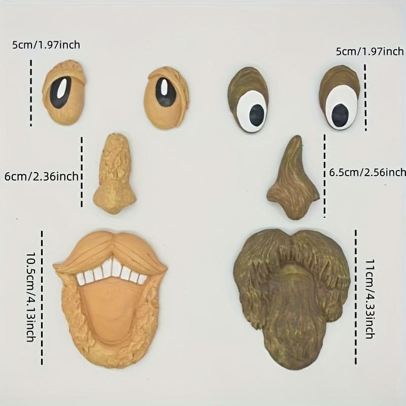 Playful Tree Face Outdoor Ornament for Whimsical Charm